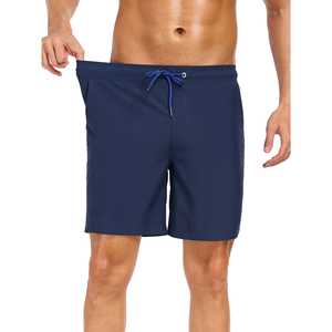 กางเกงขาสั้นชายหาดสำหรับผู้ชายกางเกงขาสั้นผ้ายืดสำหรับผู้ชายแบบปรับแต่งได้มีกระเป๋าใส่โทรศัพท์เอวยางยืดซับลิเมตแห้งเร็ว - Product Image 3