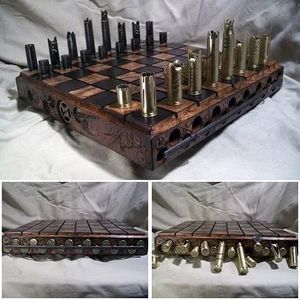 BOÎTE D'ÉCHECS UNIQUE EN BOIS ET RÉSINE PERSONNALISÉE Ensemble de jeu d'échecs Pièce d'échecs de luxe en résine rouge noire par Tayyab Handicraft - Product Image 4