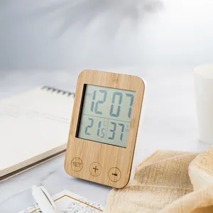 Stazione Meteo Personalizzata in Bambù con Orologio da Scrivania e da Tavolo, Gadget Personalizzabili - Product Image 2