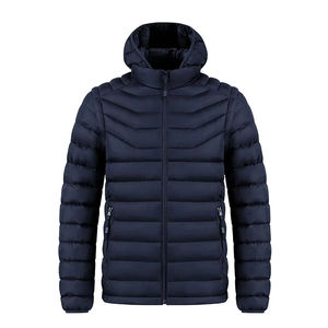 Outdoor <b>Winter</b> Cotton Polyester <b>Waterproof</b> Windproof Hooded Man Puffer <b>Jackets</b> Custom Design Plus Size Front Logo - Product Image 2