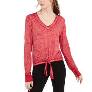 Top Lungo Rosso con Cintura in Raso di Seta Chiffon per Ragazze American Rag Junior, Casual da Ufficio, Taglia XL, Collezione Primavera - Product Image 1