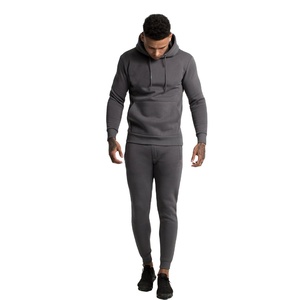 High Quality 100% Cotton 2 Piece Plus Size Velour Joggers Sweat Jogger Sports Custom Tracksuits for Men - Product Image 5