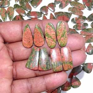 High On Natual Unakite Jasper Par Calidad Cabujón Unakite Jasper Piedra preciosa suelta para uso Fabricación de joyas - Product Image 4