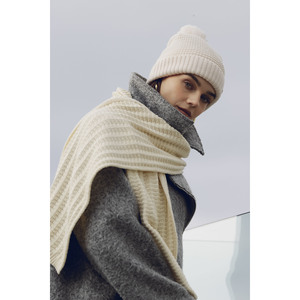 Écharpe d'hiver marron décontractée pour femmes Niwul châle en tricot doux avec texture unie pour un usage quotidien - Product Image 3