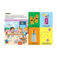 Libro de Palabras Educativas para el Día a Día Estilo Edicart con Cubierta Acolchada de Espuma, Colorido para Niños, 5 Artículos, 24 Páginas, Hecho en Italia