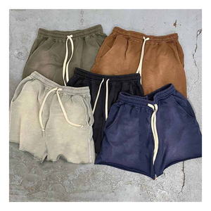 Pantalones Cortos de Algodón French Terry de Alta Calidad para Hombre, Casuales, con Dobladillo sin Rematar, Ecológicos, de Secado Rápido y Transpirables para Gimnasio, Servicio OEM - Product Image 5