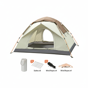 <span class=keywords><strong>Tente</strong></span> automatique légère gris nuage pour <span class=keywords><strong>2</strong></span> personnes, installation instantanée, abri solaire portable pour la plage, protection UPF 50+, revêtement argenté, quatre saisons - Product Image 6