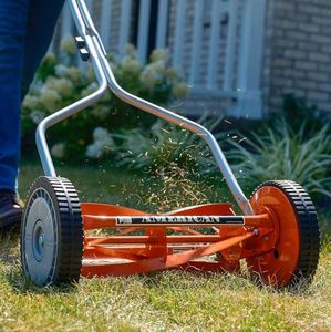 Eco friendly American Lawn <b>Mower</b> 1204 14 reel <b>mower</b> for sale 14 inch 4 blade manual <b>push</b> quiet precise lawn cutting tool - Product Image 6