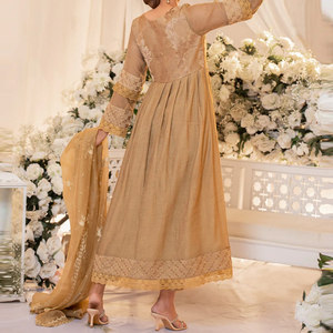 100% ropa informal de alta calidad para mujer, vestido de fiesta paquistaní hecho a medida, vestido de fiesta paquistaní ligero para mujer - Product Image 2