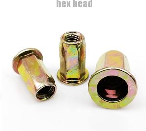 M4 M5 M6 M8 M10 M12 Acier Inoxydable Demi-hexagone Tête Plate Reliure Rivet Écrou Insert Vis Boulons Hexagone Complet avec Filetage Unc - Product Image 5