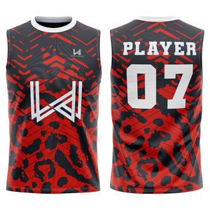 Maillot d'entraînement de football américain 7 contre 7 avec logo personnalisé, 100 % polyester, séchage rapide, grande taille, impression par transfert thermique, devant et dos, maillots 7v7 - Product Image 4