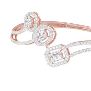 กำไลข้อมือเพชรแล็บโกรว์ดีไซน์เนอร์สำหรับผู้หญิง ทองคำแท้ 14K สีเหลือง/ขาว/โรสโกลด์ OEM - Product Image 1