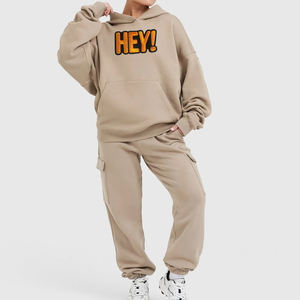 Sweat à capuche surdimensionné confortable et de couleur unie brodé en 3D pour femmes au prix de gros - Product Image 5