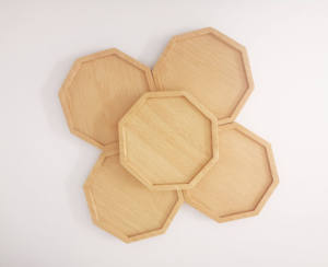 Premium handcrafted wooden <b>coaster</b> <b>set</b> designed with durable natural finish offering strong tabletop protection - Product Image 6