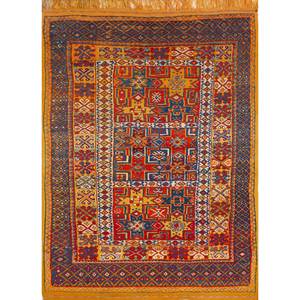 Alfombras de Lana Anudadas a Mano Kiaan Ivory Pae-5091 con Patrón Geométrico Abstracto para Sala de Estar, Dormitorio, Pasillo, Rectangulares, Hechas a Mano en Tabriz - Product Image 1