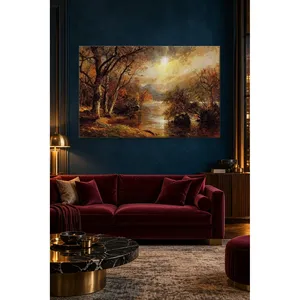 Fida Cropsey - Matin brumeux d'automne sur le lac Greenwood - Impression sur toile - Product Image 1