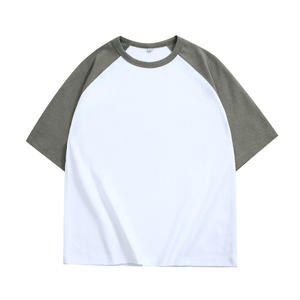 ผู้ชายสีจับคู่ขนาดใหญ่ไหล่เสื้อยืดที่กําหนดเอง Raglan แขน Unisex วินเทจแขนสั้น Tees พร้อมโลโก้ที่กําหนดเอง - Product Image 2