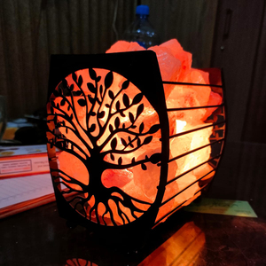 โคมไฟตั้งโต๊ะไฟฟ้าไร้สายแบบเหนี่ยวนำหรี่โคมไฟเกลือสีชมพูตาข่ายดักฝันดีไซน์ร่วมสมัยสินค้ามาใหม่ - Product Image 6