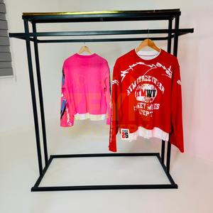 เสื้อยืดแขนยาวพิมพ์ลายกราฟิกสตรีทแวร์แบบสองชั้นสำหรับผู้ชาย สไตล์วินเทจ ผ้าฝ้ายลำลองแฟชั่น - Product Image 3