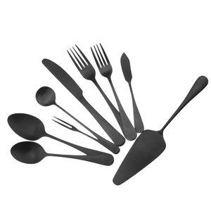 Juego de cubiertos de metal negro de 7 cm, juego de cena de helado de pastel de té, uso de acero espejado al mejor precio, artesanía natural - Product Image 5