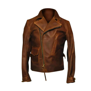 Chaqueta de moto de cuero genuino para hombre hecha a medida de alta calidad hecha a medida chaquetas de cuero de moto de alta calidad - Product Image 1