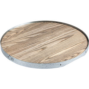 Amazing Iron Metal and Wooden Serving <b>Tray</b> With Handle Round Shape for Home & Hotel Tabletop Food & <b>Drinks</b> Serving <b>Trays</b> - Product Image 3
