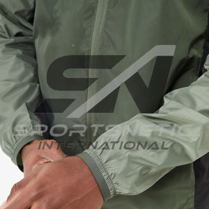 Conjunto de Sudadera con Capucha y Cordón Ajustable para Hombre, 100% Nailon, Estilo Informal, Multicolor, Cortavientos, Chándal Informal de Otoño, Cordura - Product Image 6