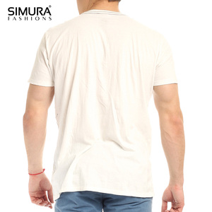 Camiseta de manga corta con cuello redondo para hombre, camisa con logotipo personalizado de talla grande, 100% algodón, orientada a la exportación - Product Image 2