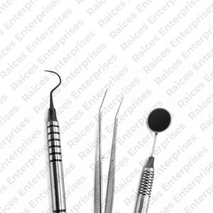 Venta al por mayor de etiquetas privadas juego de examen dental hecho a mano de material de acero inoxidable - Product Image 6