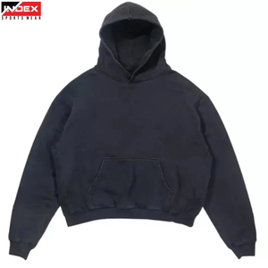 Sweat-shirt à capuche unisexe Index, 100% coton molletonné, coupe ample, couleur unie, décontracté, pour l'automne - Product Image 1