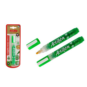 1-2.0mm pennarello acrilico verde fluorescente per arte ad alta visibilità di colore