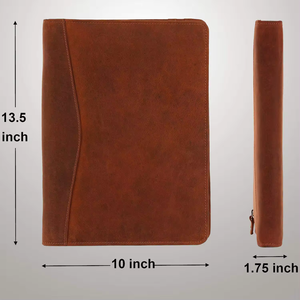 High Quality Customized Business Portfolio Professional Organizer for Men <b>Women</b> Durable Leather Padfolio Document <b>Bag</b> - Product Image 3