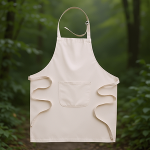 ผ้ากันเปื้อนแบบมีกระเป๋าหน้า ดีไซน์ยาว สามารถปรับแต่งได้ - Product Image 3