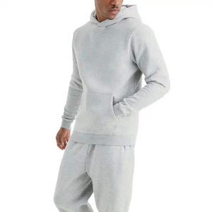 Hot Selling Winter 300g Organic Cotton Hooded Casual Men's Eco-Friendly Streetwear Solid Tracksuits Custom Logo High Quality OEM - Product Image 2