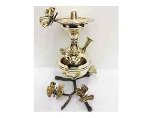 Ensemble de chicha miniature en laiton égyptien de luxe, fait à la main, avec un design papillon, pour fumer la chicha - Product Image 3