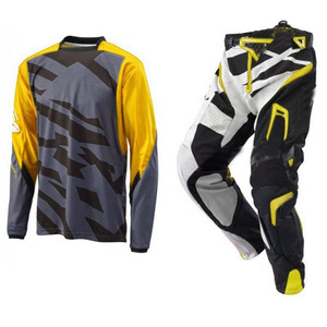 ชุดแข่งรถมอเตอร์ครอสพิมพ์ลายแบบซับลิเมชั่น ระบายอากาศ แห้งเร็ว กันลม ผลิตจากโพลีเอสเตอร์ 100% เย็บอย่างแข็งแรงเพื่อการแข่งขันที่มั่นคง - Product Image 2