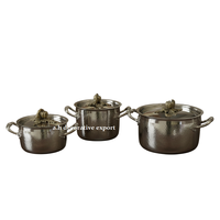 Ensemble de casseroles de cuisson en acier inoxydable martelé, écologique et luxueux, avec poignées et couvercle décoratifs en forme de citrouille