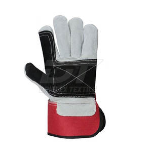 Nuevo estilo de diseño personalizado bajo MOQ guantes de trabajo al por mayor de cuero hecho guantes de trabajo para la venta en línea - Product Image 3