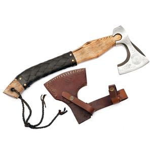 Jexmoo Custom 19" Bearded <b>Axe</b> Handmade Carbon Steel Rosewood <b>Handle</b> Industrial/DIY Grade Tomahawk Outdoor Tool Father's Day Gift - Product Image 1