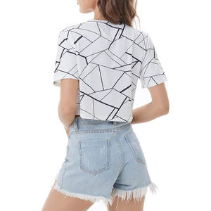 เสื้อครอปท็อปผ้าลายสก็อตสำหรับผู้หญิงใส่เล่นกีฬาฤดูร้อน ระบายอากาศได้ดี ยืดหยุ่น ผ้าฝ้าย 100% เหมาะสำหรับออกกำลังกาย นุ่ม สบาย ทันสมัย สไตล์ลำลอง - Product Image 5