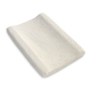Housse en coton éponge beige pour matelas à langer - Product Image 1