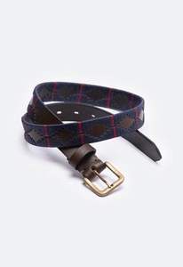 Modèle de ceinture de polo fabriqué à la main en cuir de qualité supérieure bleu, boucle vintage, accessoire de mode unisexe | OEM disponible - Product Image 4