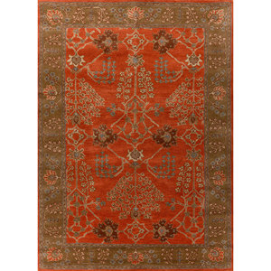 Alfombra de Lana Kasbah con Diseño Floral, Tejida a Mano, Estilo Clásico, Rectangular 9x12, para Sala de Estar o Pasillo, Tac-966(Md) - Product Image 1