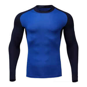 เสื้อใส่เล่นยิมแขนยาวสำหรับผู้ชายเสื้อรัดรูป BJJ สแปนเด็กซ์ MMA - Product Image 1