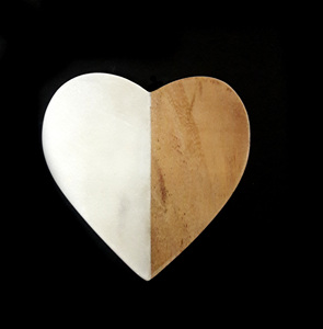 White Marble and Wooden Square Shaped Coaster <b>Set</b> <b>Placemat</b> Home Hotel Restaurant 4 Pcs <b>Set</b> - Product Image 2