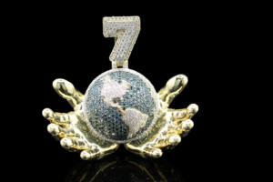 จี้เพชรประดับเพชร CZ สแตนเลสสตีลสไตล์ฮิปฮอปสำหรับผู้ชาย - Product Image 2