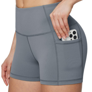 <b>Tummy</b> <b>Control</b> Workout Yoga Shorts Stretchy Mid Waist Best Quality Biker Short Pants Gym Clothing - Product Image 2