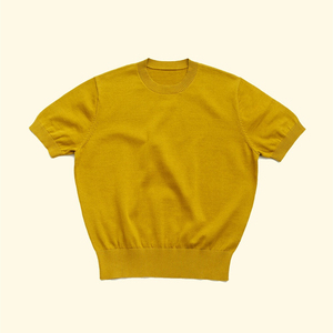 T-shirts en coton tricoté pour hommes, coupe ajustée, vente en gros. - Product Image 3
