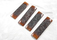 Couteau à fruits indien artisanal moderne FAIZA CRAFT avec manche en os de chameau et de vache, lames lisses, compatible lave-vaisselle