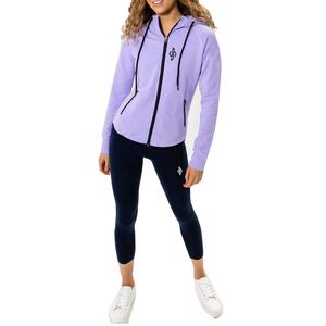 Venta al por mayor de calidad superior de alta exigencia chándales para las mujeres de talla grande casual de algodón liso pulóver con capucha y Jogger chándal conjunto - Product Image 1